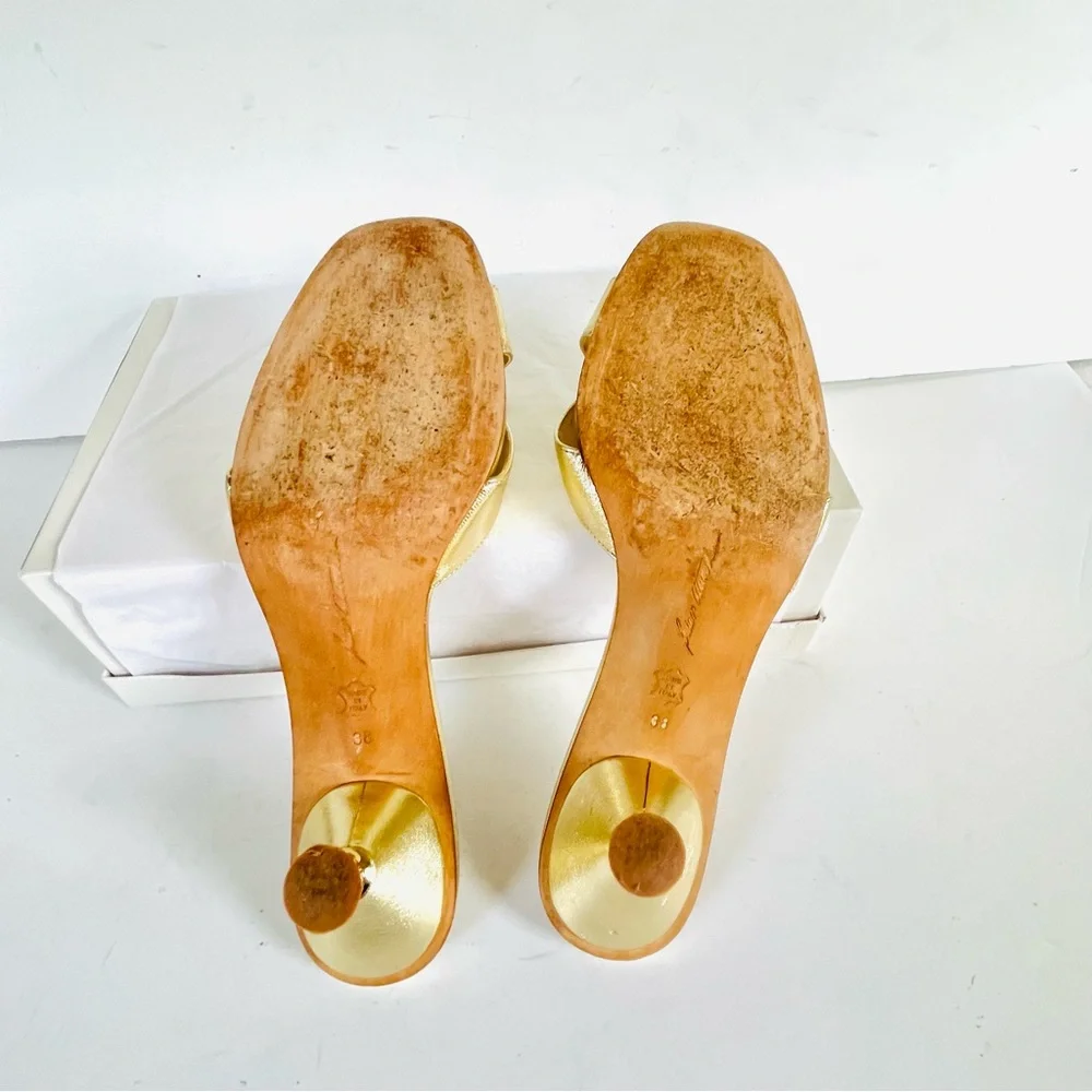 Brian Atwood champagne gold